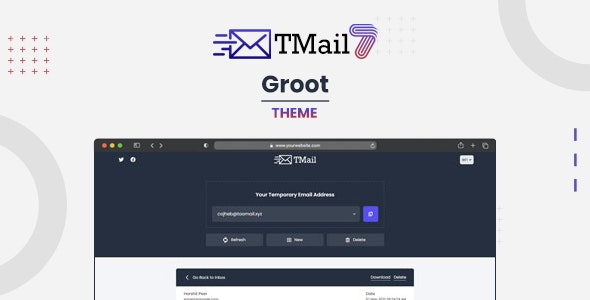 Groot v1.8 Nulled – Theme for TMail – Multi Domain Temporary Email System