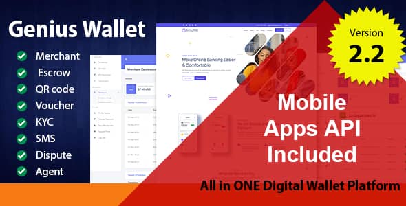 Genius Wallet v2.2 Nulled – Advanced Wallet CMS with Payment Gateway API