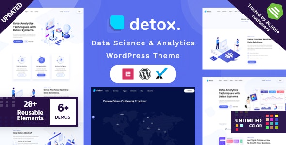 Detox v2.3 Nulled – Data Science & Analytics WordPress Theme