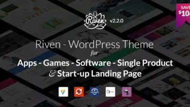 Riven v2.3.9 Nulled – WordPress Theme for App, Game, Single Product Landing Page