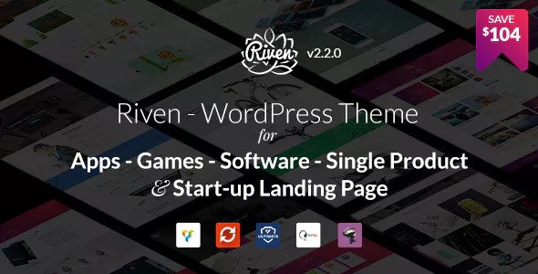 Riven v2.3.9 Nulled – WordPress Theme for App, Game, Single Product Landing Page
