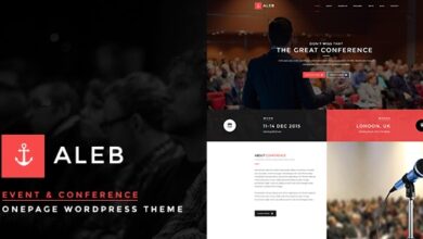 Aleb v1.4.2 Nulled – Event Conference Onepage WordPress Theme