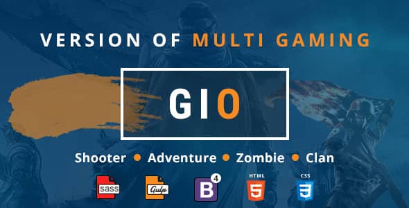 GIO Nulled – Gaming Community Forum With Team Tournament Shooter Clan Adventure and Zombie Game Template