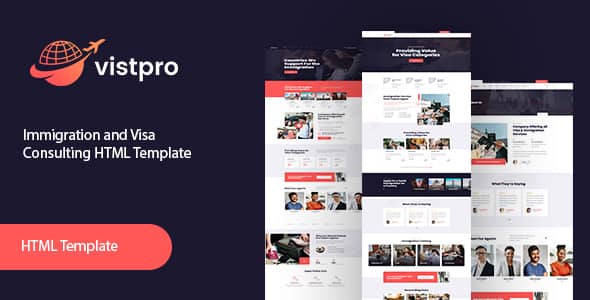 Vistpro Nulled – immigration and Visa Consulting HTML Template