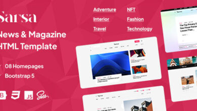 Sarsa Nulled – News & Magazine HTML Template