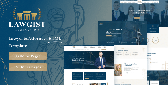 Lawgist Nulled – Attorney & Lawyers HTML Template