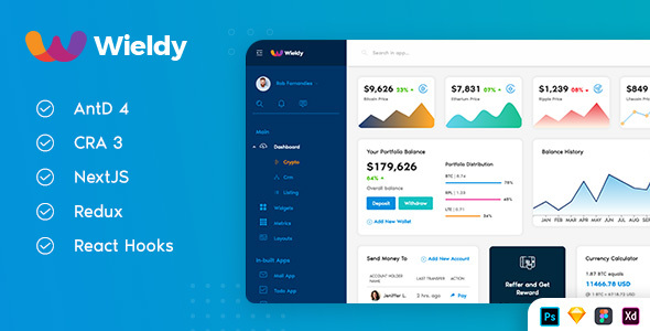Wieldy v2.5.3 Nulled – React Admin Template Ant Design and Redux