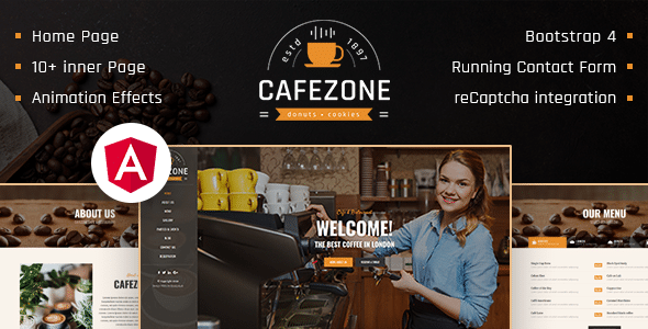 CafeZone Nulled – Coffee Shop Restaurant Angular Template
