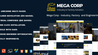 MegaCorp v2.3 Nulled – Industry & Factory WordPress Theme