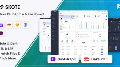 Skote Nulled – Cake PHP Admin Dashboard Template