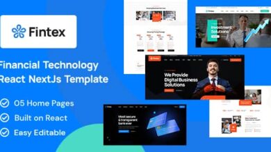 Fintex Nulled – Consulting & Financial React NextJs Template