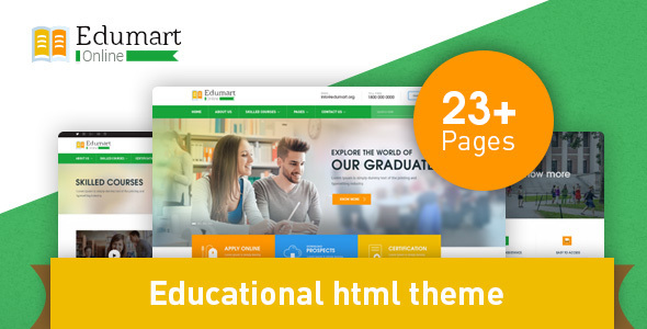 Edumart v1.0.3 Nulled – Education HTML Template