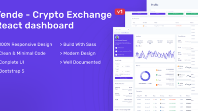 Tende Nulled – Cryptocurrency Exchange React Dashboard