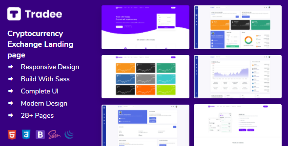 Tradee Nulled – Cryptocurrency Exchange HTML Template + Dashboard