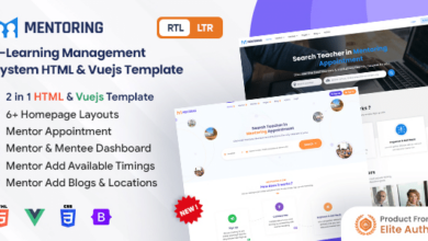 Mentoring v1.6.6 Nulled – eLearning, Learning management system & Mentor Booking LMS Template with Admin