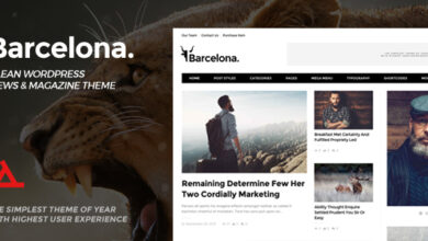 Barcelona v1.5.1 Nulled – Clean News & Magazine WordPress Theme