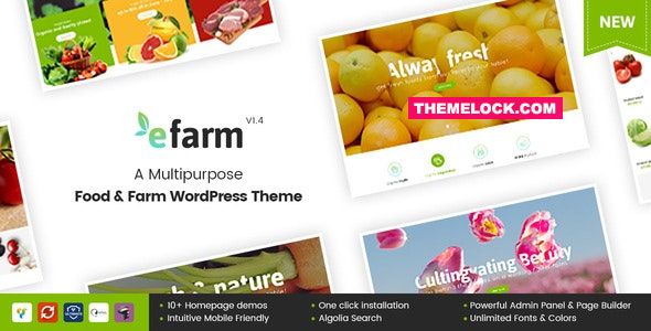 eFarm v1.6.1 Nulled – A Multipurpose Food & Farm WordPress Theme