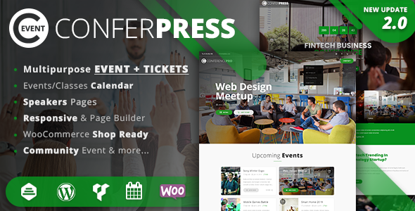 ConferPress v2.8 Nulled – Multipurpose Event Tickets WordPress Theme