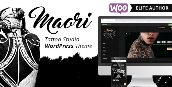 Maori v1.5 Nulled – Tattoo Studio WordPress Theme