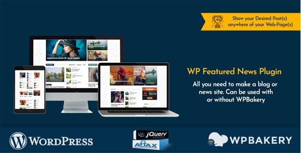 WP Featured News Pro v1.6.0 Nulled – Custom Posts Listing Plugin