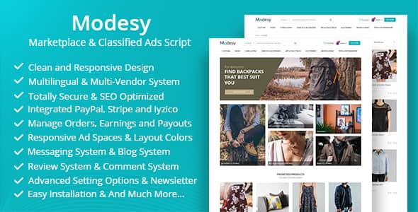 Modesy v2.3 Nulled – Marketplace & Classified Ads Script