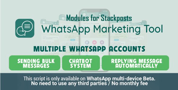 Whatsapp Marketing Tool Module For Stackposts v3.0 Free