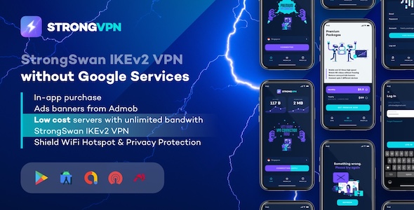 StrongVPN v3.1 Nulled – StrongSwan IKEv2 VPN stable & free VPN proxy for Android