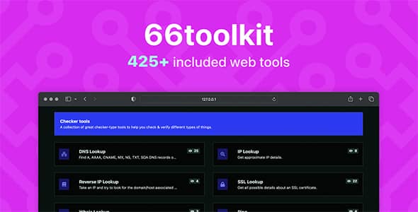 66toolkit v14.0.0 Nulled – Ultimate Web Tools System (SAAS)