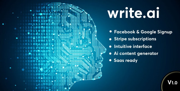 Write.ai v1.0 Nulled – AI Content Generation Tool (SAAS)
