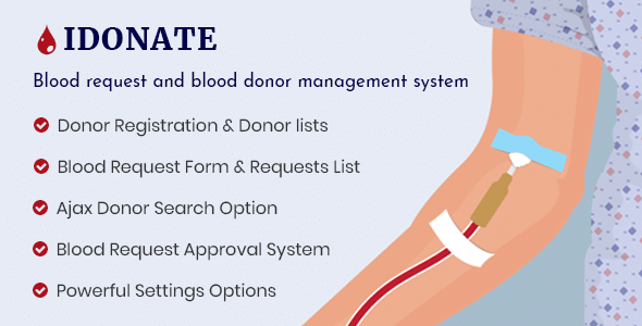 IDonatePro v3.0.1 Nulled – Blood Donation, Request And Donor Management WordPress Plugin