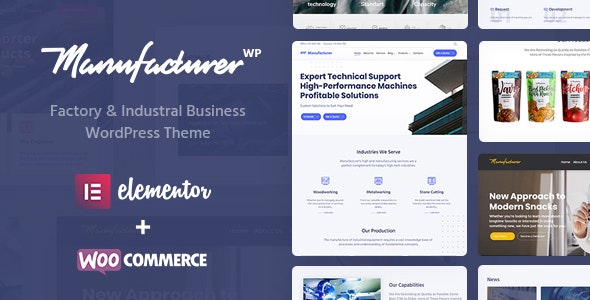 Manufacturer v1.3.7 Nulled – Factory and Industrial WordPress Theme