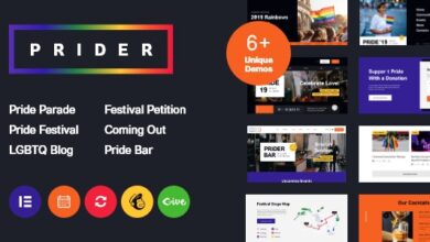 Prider v1.0.9 Nulled – LGBT & Gay Rights Festival WordPress Theme + Bar