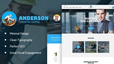 Anderson v1.2.5 Nulled – Industrial Roofing Services Construction WordPress Theme