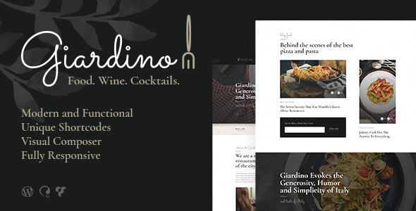Giardino v1.1.5 Nulled – An Italian Restaurant & Cafe WordPress Theme