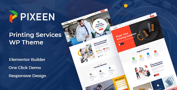 Pixeen v1.0.9 Nulled – Printing Services Company WordPress Theme + RTL