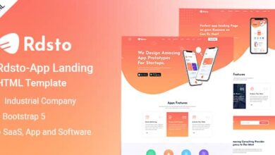 Rdsto Nulled – App Landing HTML Template