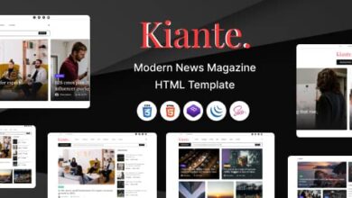 Kiante Nulled – Newspaper Magazine Blog Html5 Template