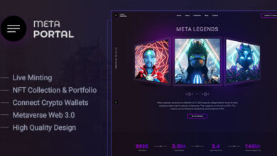 MetaPortal Nulled – NFT Portfolio and Landing Page