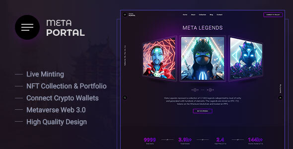 MetaPortal Nulled – NFT Portfolio and Landing Page