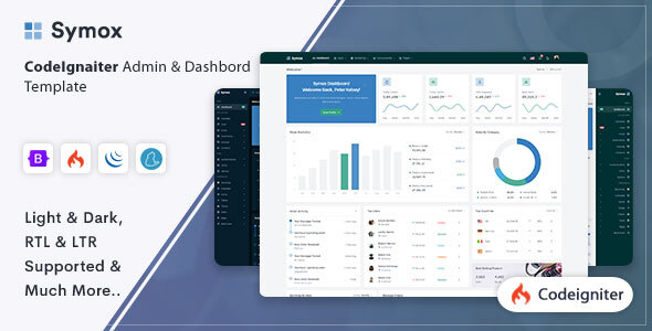 Symox Nulled – Codeigniter Admin & Dashboard Template