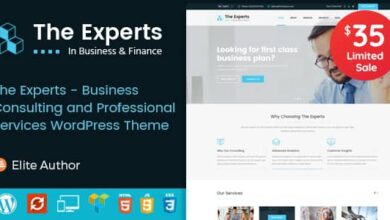 The Experts v3.2 Nulled – Business Consulting and Professional Services WordPress Theme