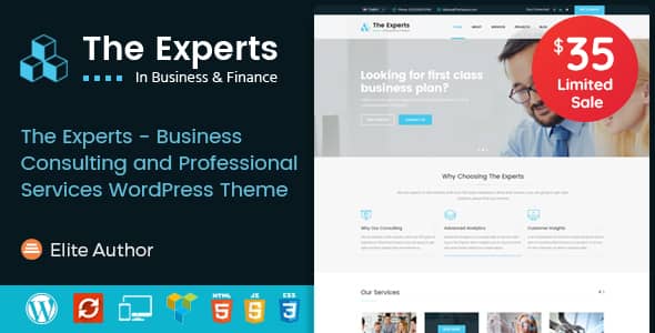 The Experts v3.2 Nulled – Business Consulting and Professional Services WordPress Theme