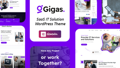Gigas v1.0 Nulled – SaaS WordPress Theme