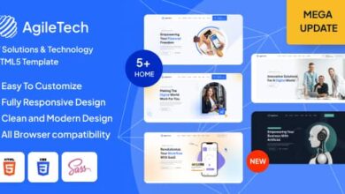 AgileTech Nulled – IT Solutions & Technology All Service Agency Html5 Template