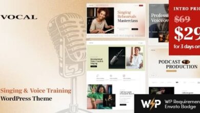 Vocal v1.0 Nulled – Singing & Voice Artist WordPress Theme