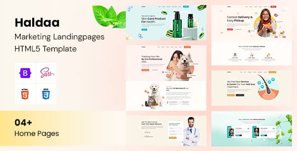 Haldaa Nulled – Marketing Landing pages HTML5 Template