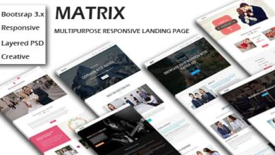MATRIX Nulled – Multipurpose Responsive HTML Landing Pages