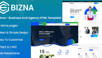 Bizna Nulled – Business And Agency HTML Template