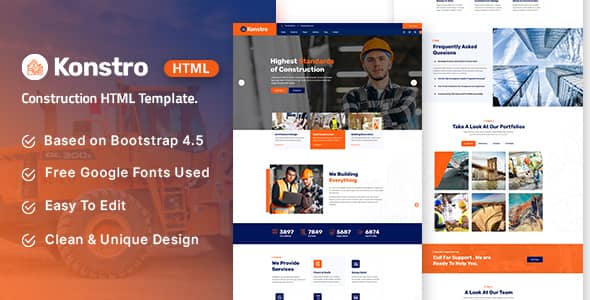 Konstro Nulled – Construction HTML Template