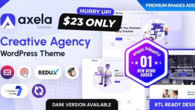 Axela v1.1.0 Nulled – Creative Agency & Portfolio WordPress Theme